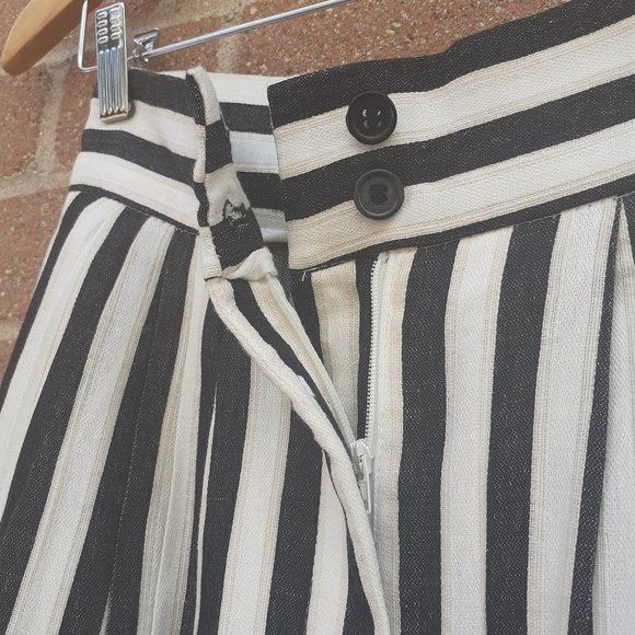 H&M Black and White Striped Wide Leg Pants - Picture 3 of 5